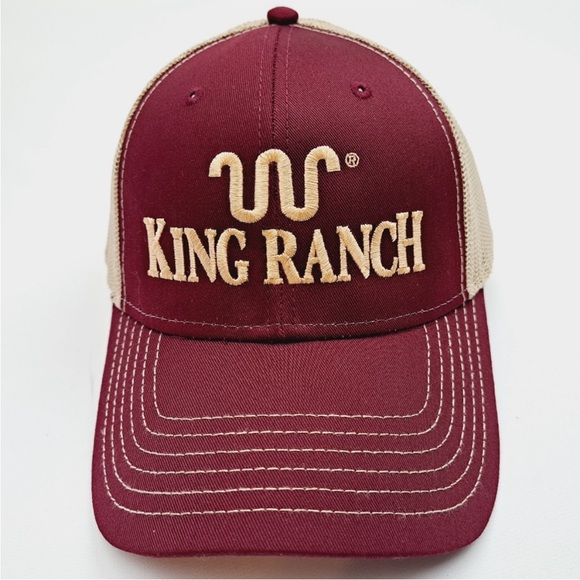 Mesh Trucker Snapback Hat Cap Wine Embroidered - Picture 1 of 4